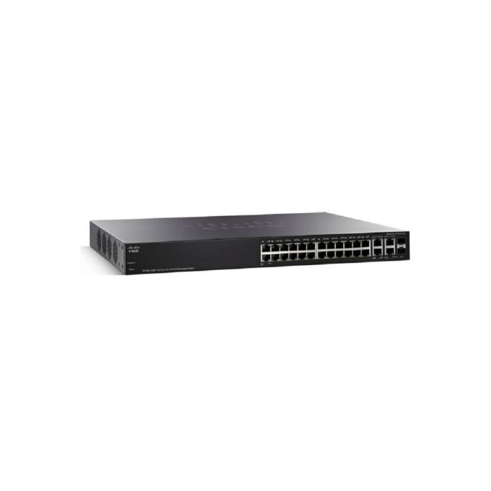 Cisco SF350-24MP-K9-NA – Switch – GigaE/Giga SFP – rack-mountable