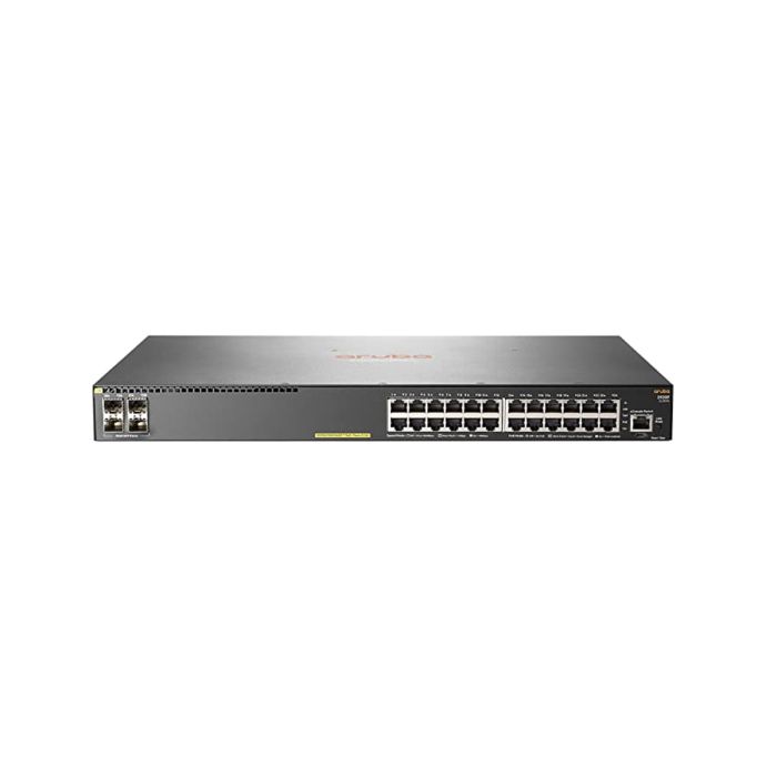 HPE Aruba JL263A 2930F 24G PoE+ 4SFP+ TAA Managed L3 Gigabit Ethernet (10/100/1000) Power over Ethernet (PoE) 1U Grey