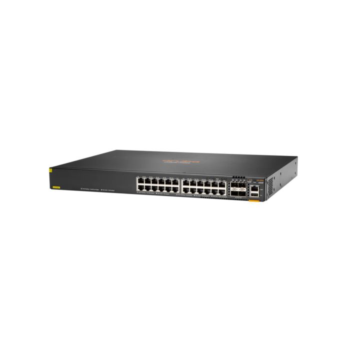 HPE Aruba JL666A 6300F 24-port 1GbE Class 4 PoE & 4-port SFP56 Managed L3 Gigabit Ethernet Power over Ethernet (PoE) 1U Grey