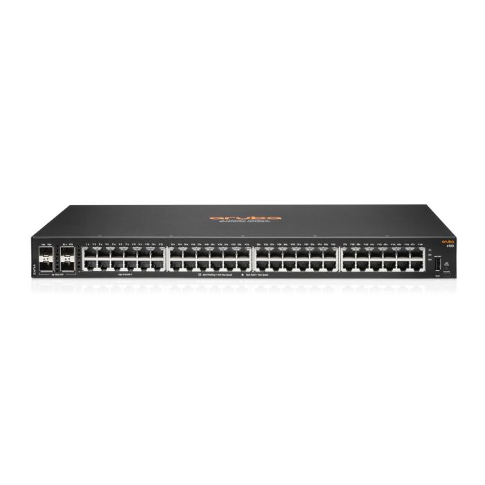 HPE Aruba JL676A 6100 48G 4SFP+ Managed L3 Gigabit Ethernet (10/100/1000) 1U Black